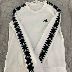 White Adidas crew neck